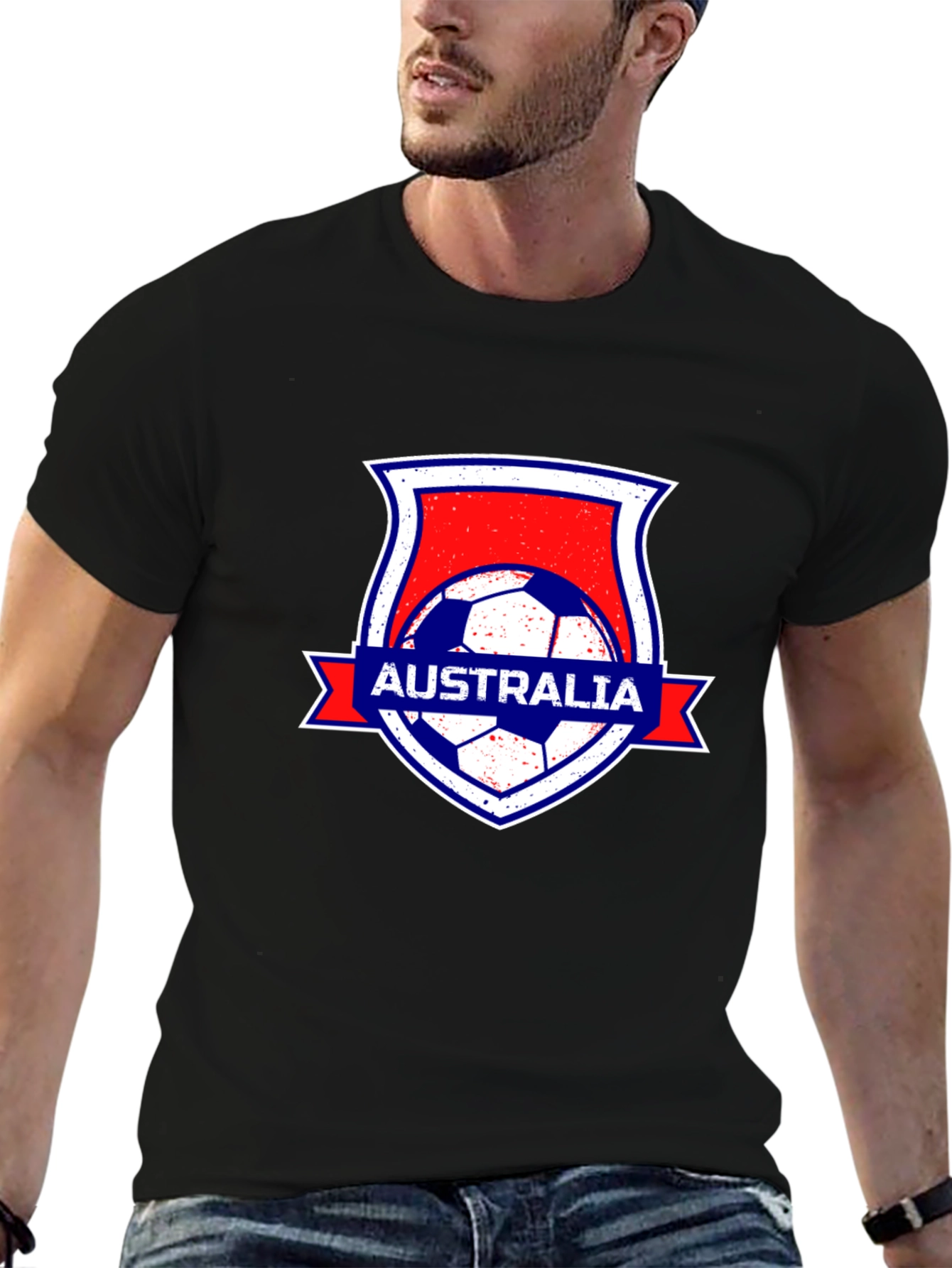 Australia Soccer Black T-Shirt