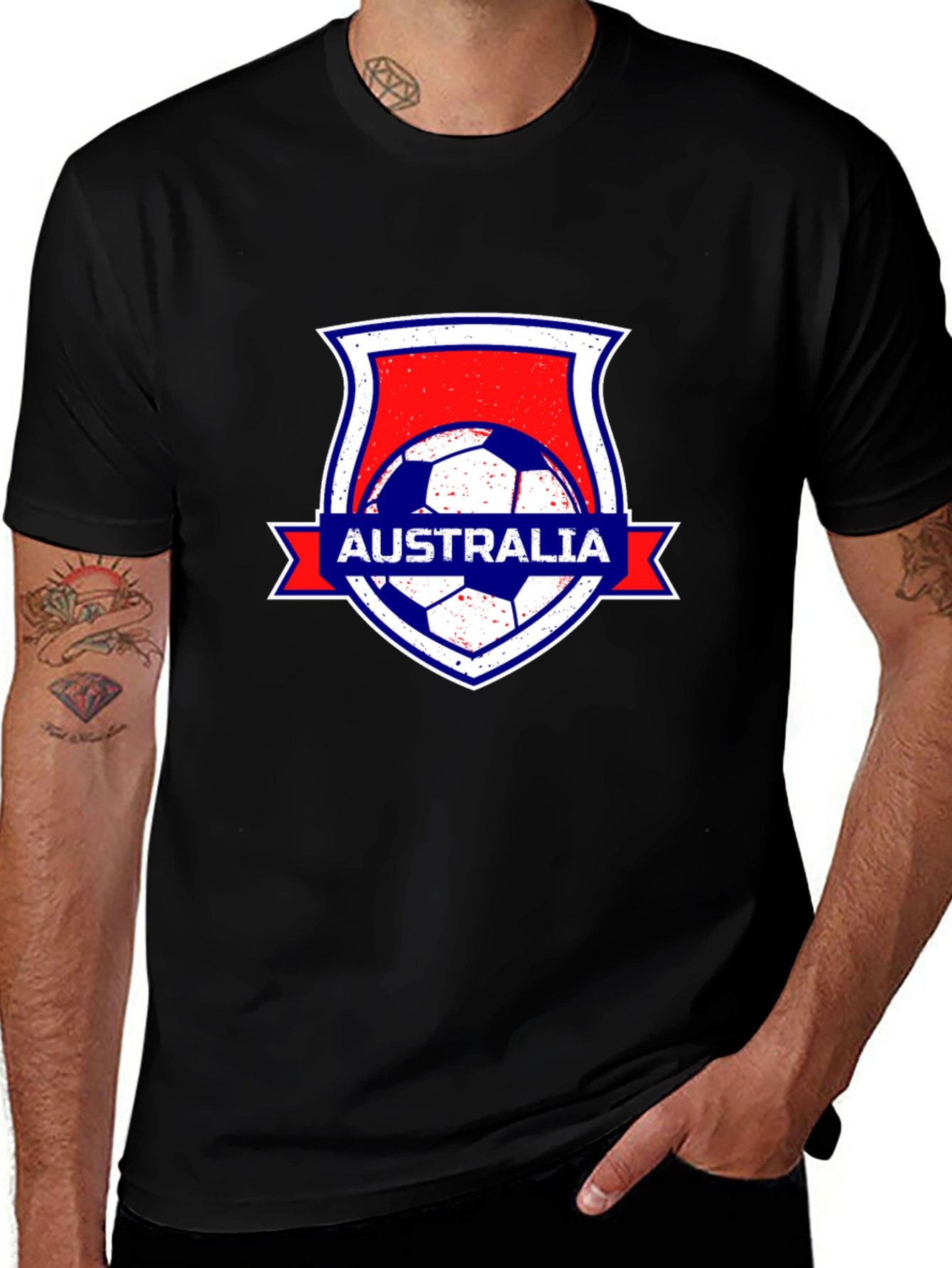 Australia Soccer Black T-Shirt