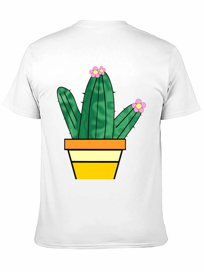 Cactus Graphic Tee - Trendy Potted Plant T-Shirt