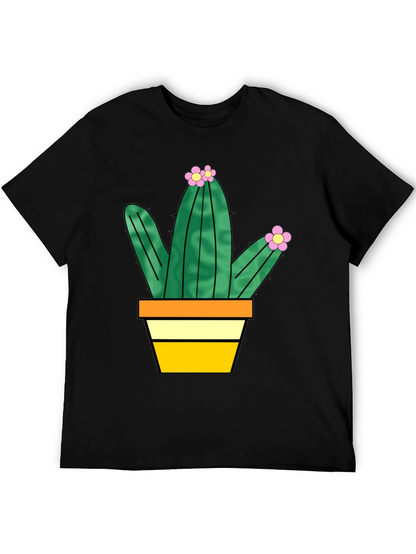 Cactus Graphic Tee - Trendy Potted Plant T-Shirt