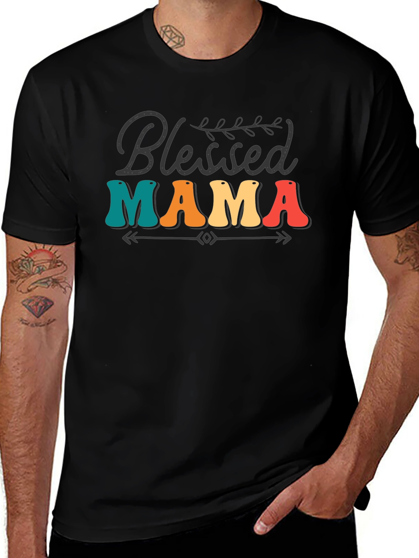 Blessed Mama Retro Graphic Tee
