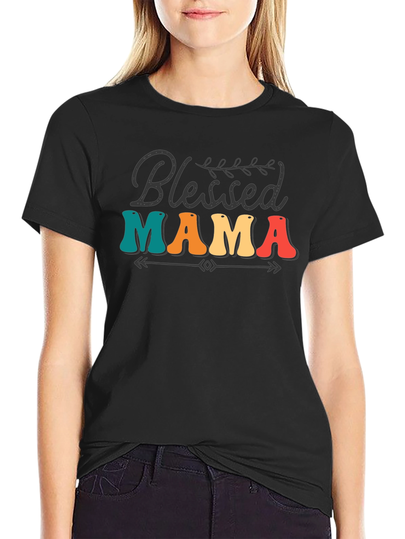 Blessed Mama Retro Graphic Tee