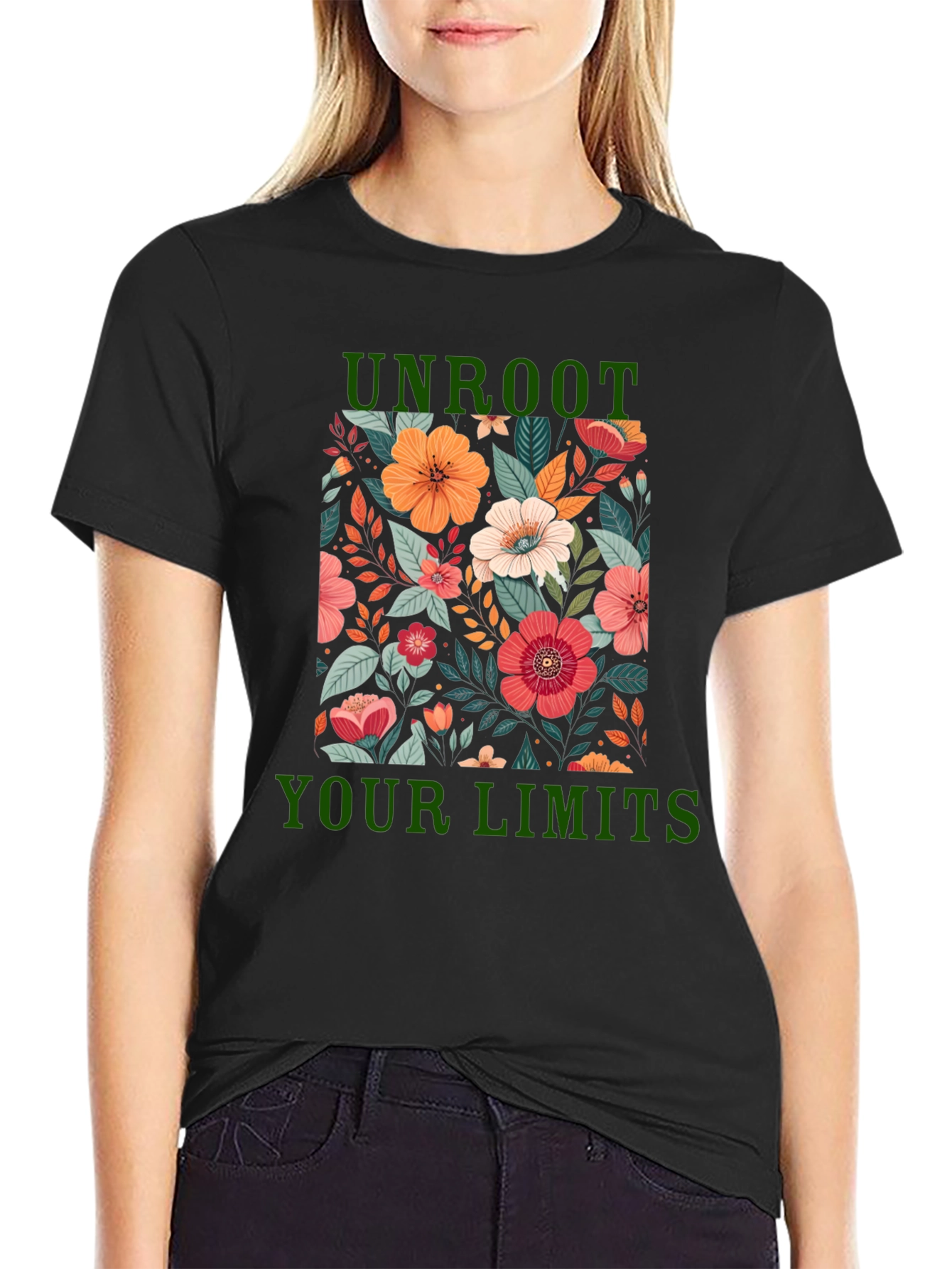 Unroot Your Limits Floral Graphic Tee