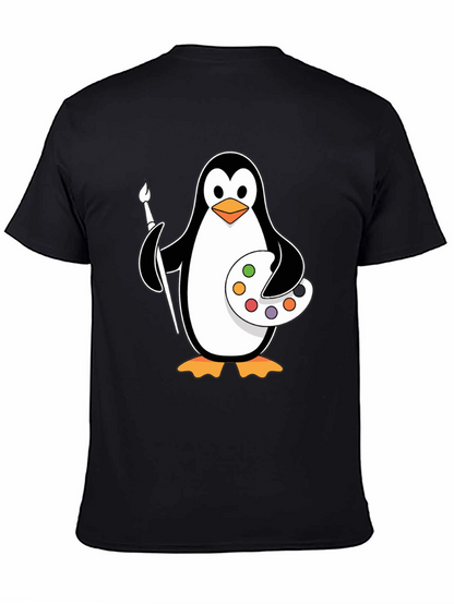 Penguin Artist T-Shirt: Creative & Fun Design