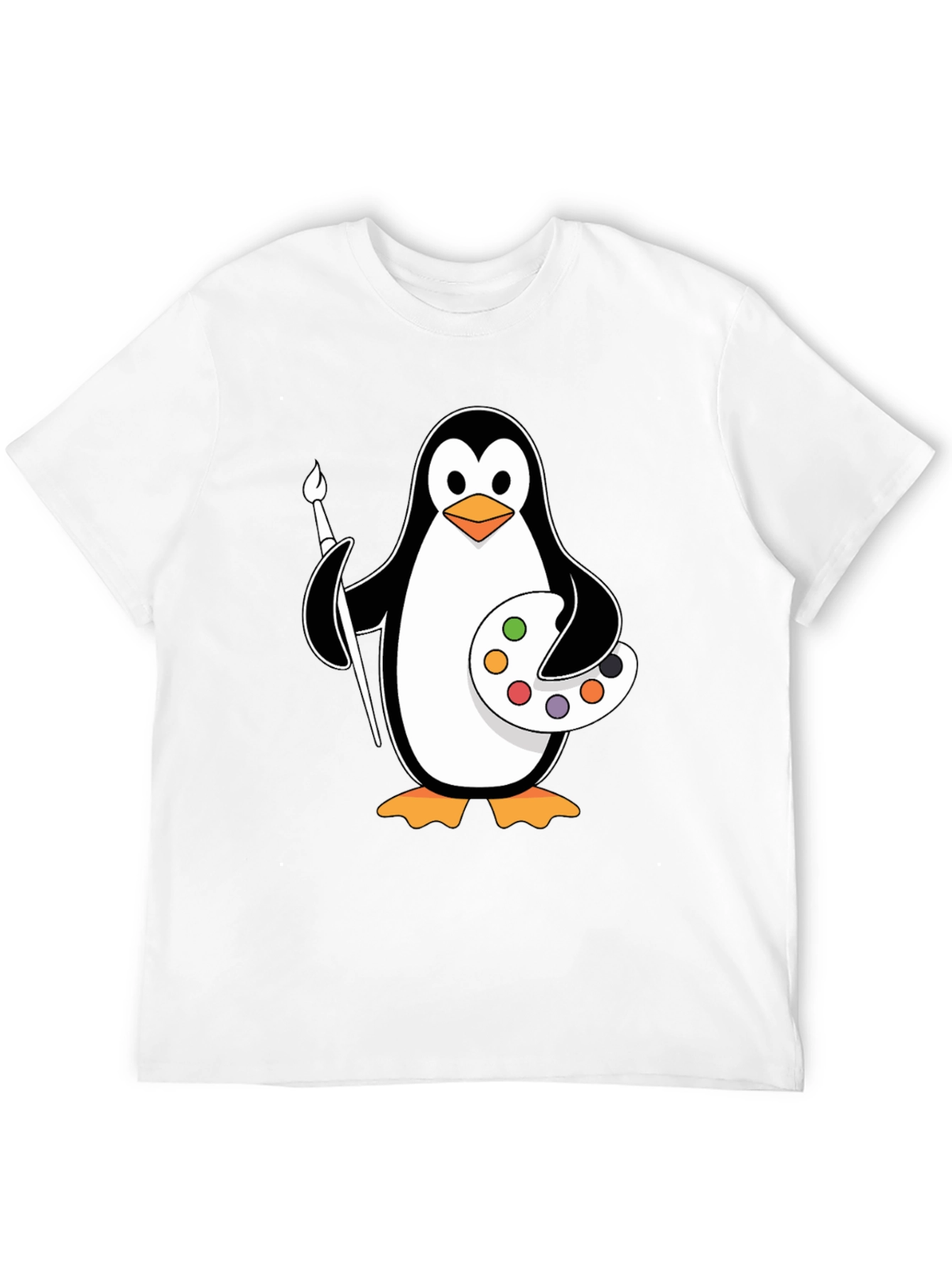 Penguin Artist T-Shirt: Creative & Fun Design