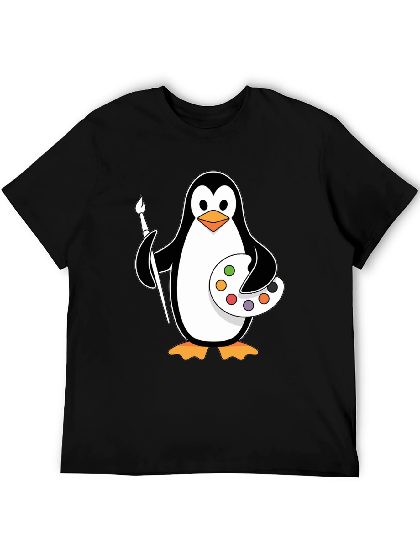 Penguin Artist T-Shirt: Creative & Fun Design