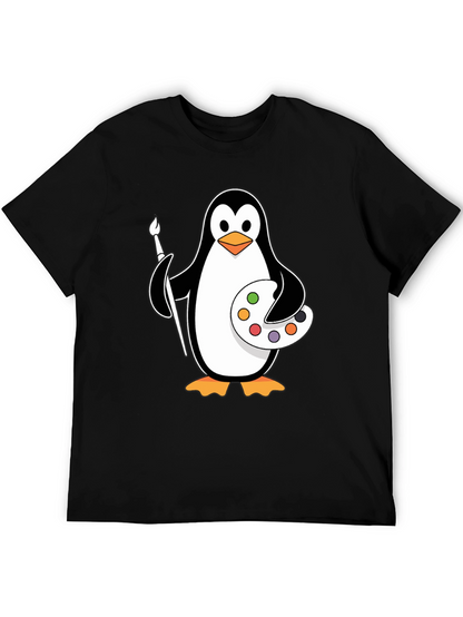 Penguin Artist T-Shirt: Creative & Fun Design