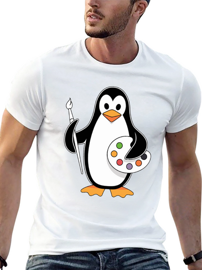 Penguin Artist T-Shirt: Creative & Fun Design