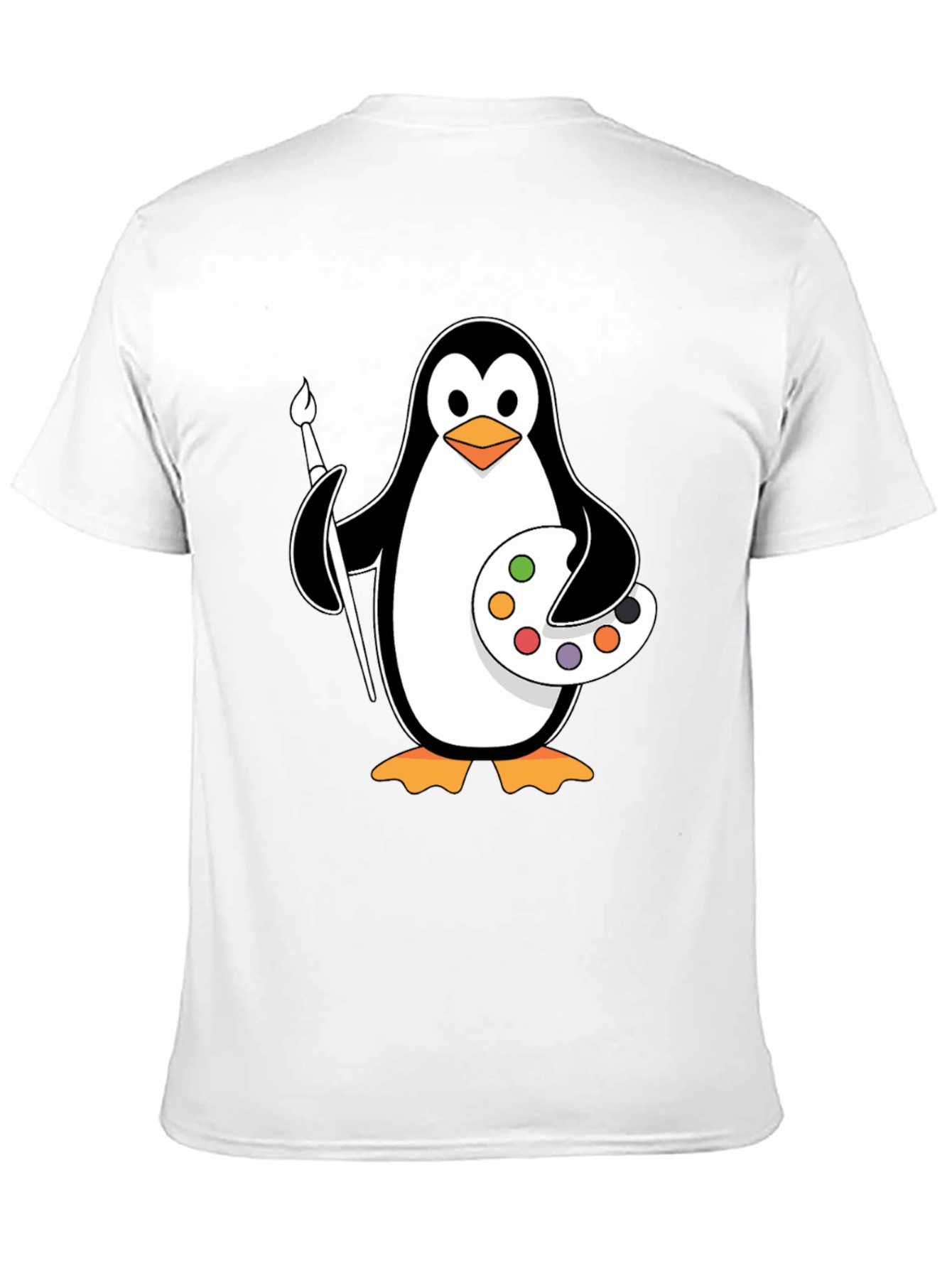 Penguin Artist T-Shirt: Creative & Fun Design