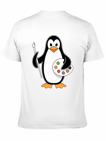 Penguin Artist T-Shirt: Creative & Fun Design