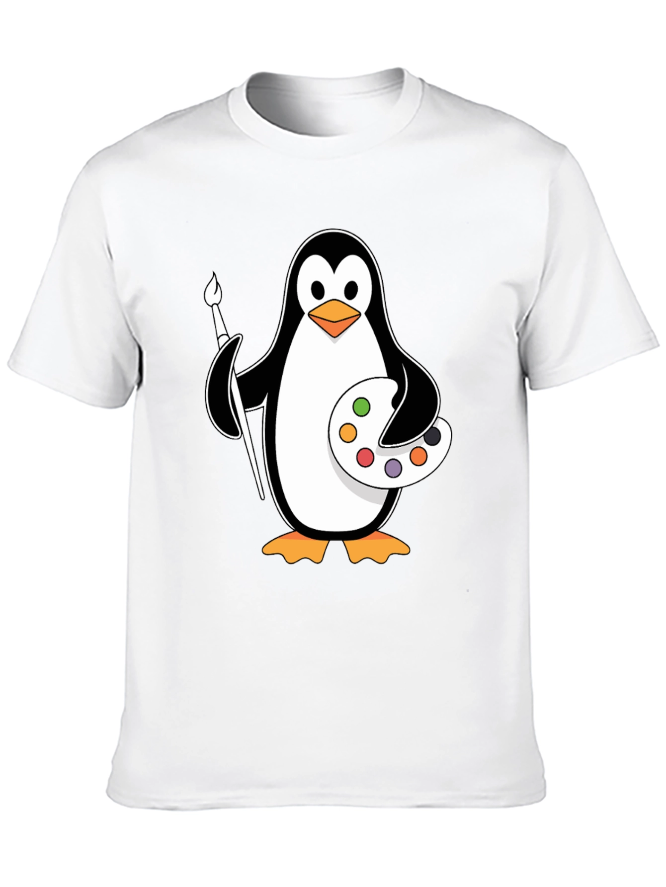 Penguin Artist T-Shirt: Creative & Fun Design