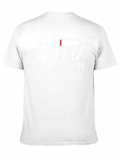 Need Ice Cream Graphic T-Shirt - Black Cotton Tee