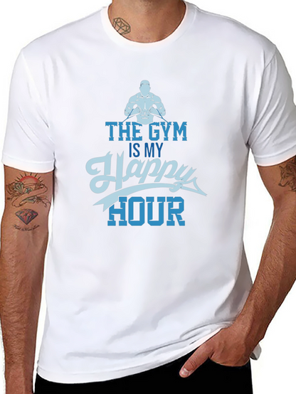 The Gym Is My Happy Hour T-Shirt - Black