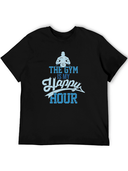 The Gym Is My Happy Hour T-Shirt - Black