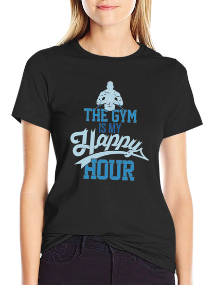 The Gym Is My Happy Hour T-Shirt - Black
