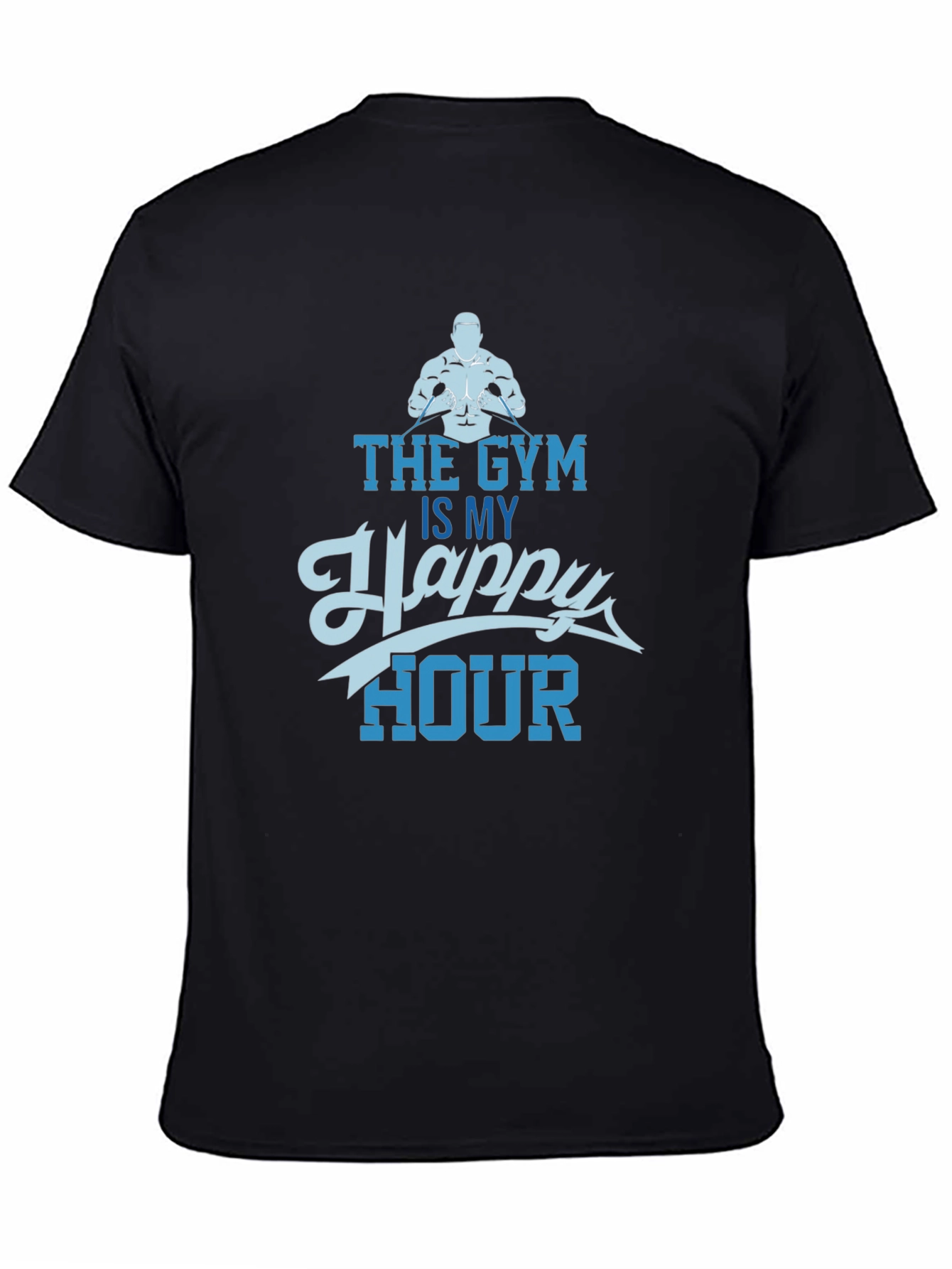 The Gym Is My Happy Hour T-Shirt - Black
