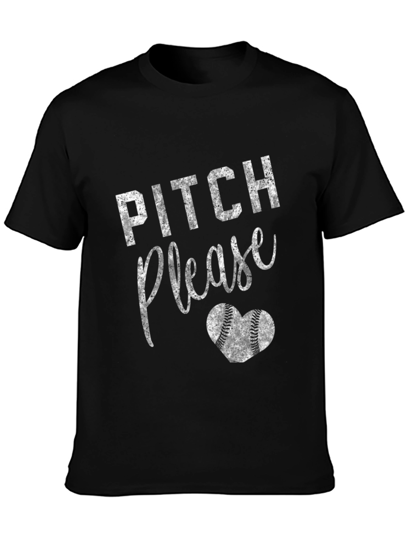 Pitch Please Baseball Heart T-Shirt