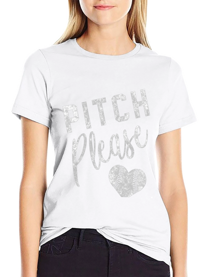 Pitch Please Baseball Heart T-Shirt