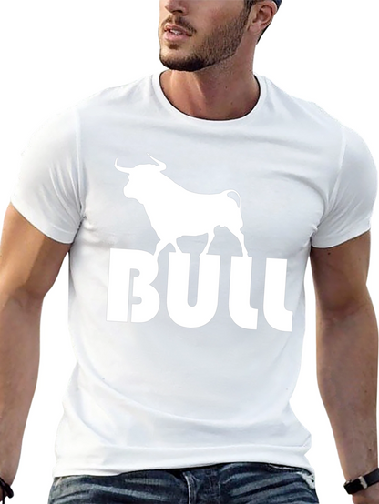 Bold Bull Graphic Tee - Black Cotton Blend