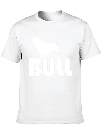 Bold Bull Graphic Tee - Black Cotton Blend
