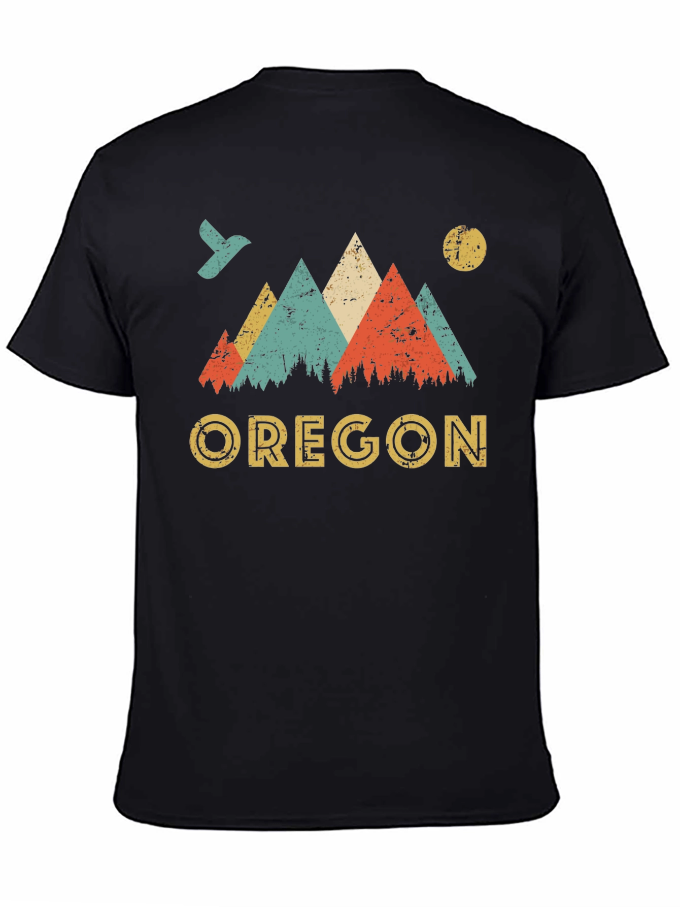 Oregon Mountains Retro Graphic T-Shirt