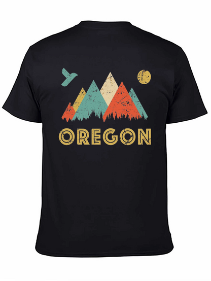 Oregon Mountains Retro Graphic T-Shirt