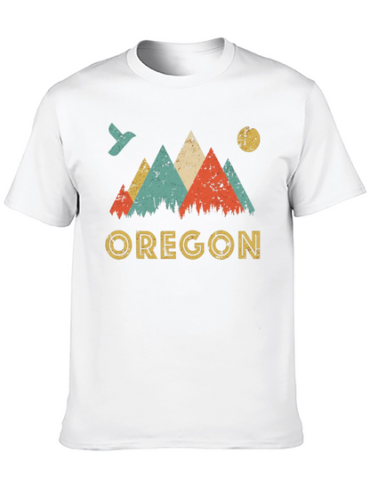 Oregon Mountains Retro Graphic T-Shirt