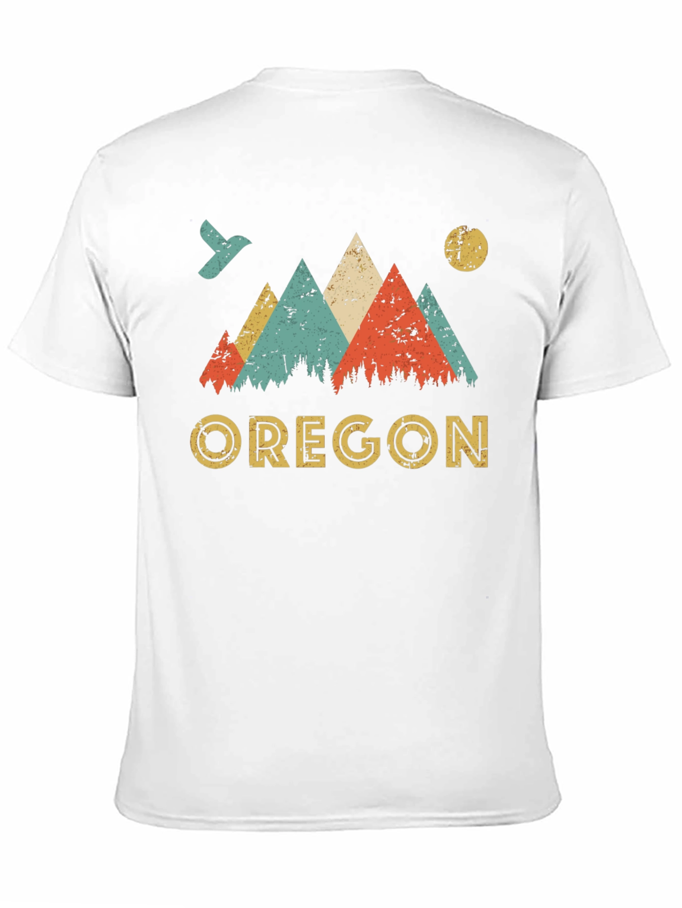 Oregon Mountains Retro Graphic T-Shirt