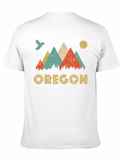 Oregon Mountains Retro Graphic T-Shirt