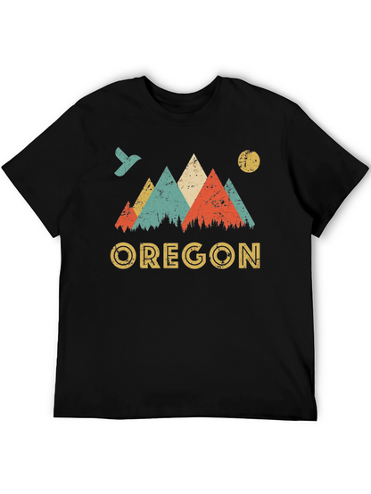 Oregon Mountains Retro Graphic T-Shirt