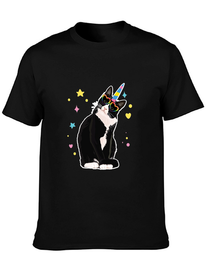 Unicorn Cat T-Shirt - Black