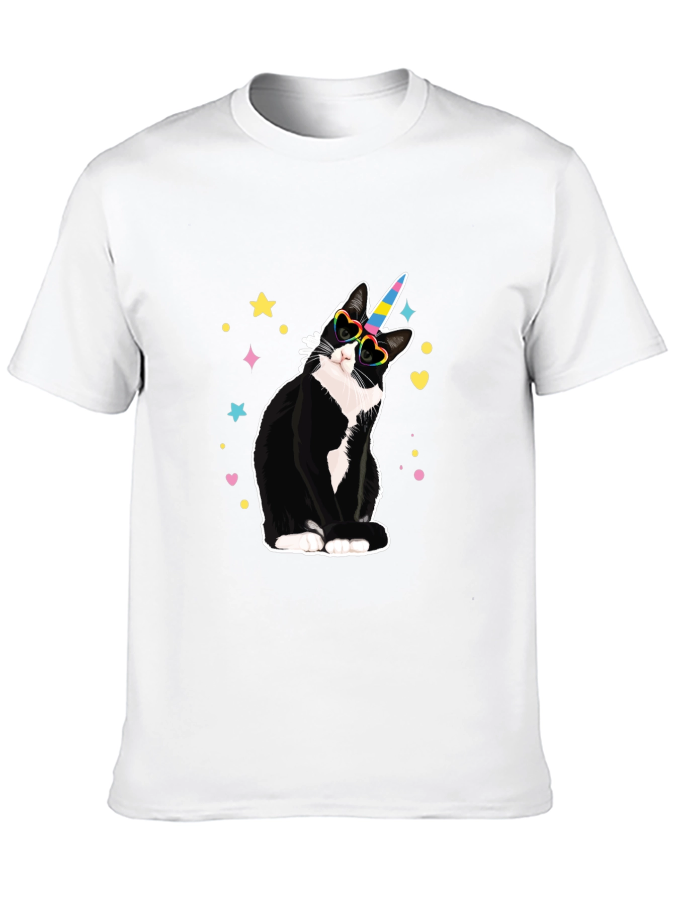 Unicorn Cat T-Shirt - Black