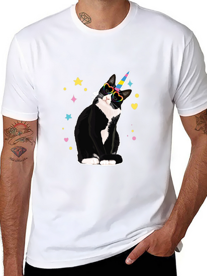 Unicorn Cat T-Shirt - Black