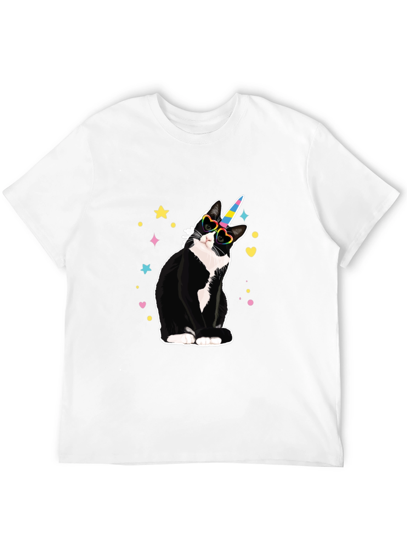 Unicorn Cat T-Shirt - Black