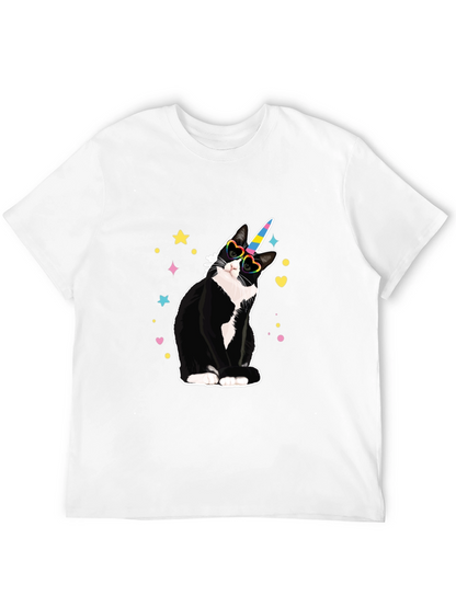 Unicorn Cat T-Shirt - Black
