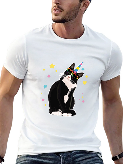 Unicorn Cat T-Shirt - Black