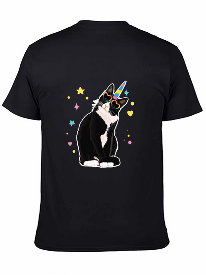 Unicorn Cat T-Shirt - Black