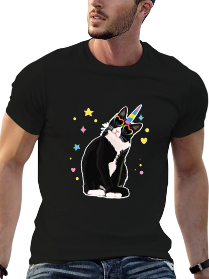 Unicorn Cat T-Shirt - Black