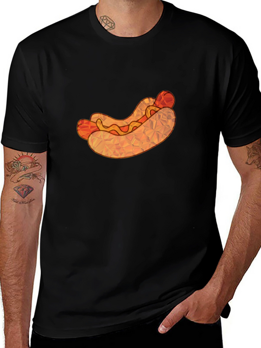 Hot Dog Graphic Tee - Unique Polygon Design