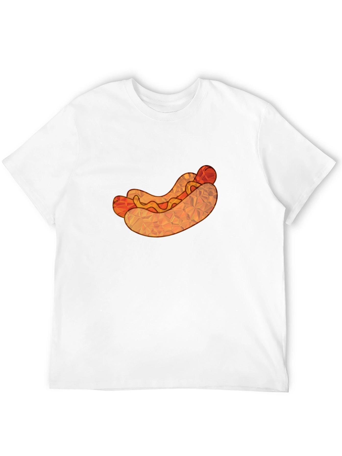 Hot Dog Graphic Tee - Unique Polygon Design