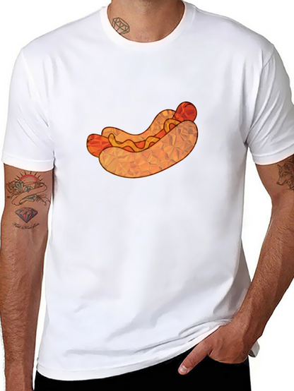 Hot Dog Graphic Tee - Unique Polygon Design