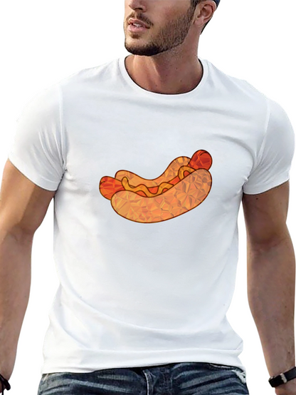 Hot Dog Graphic Tee - Unique Polygon Design