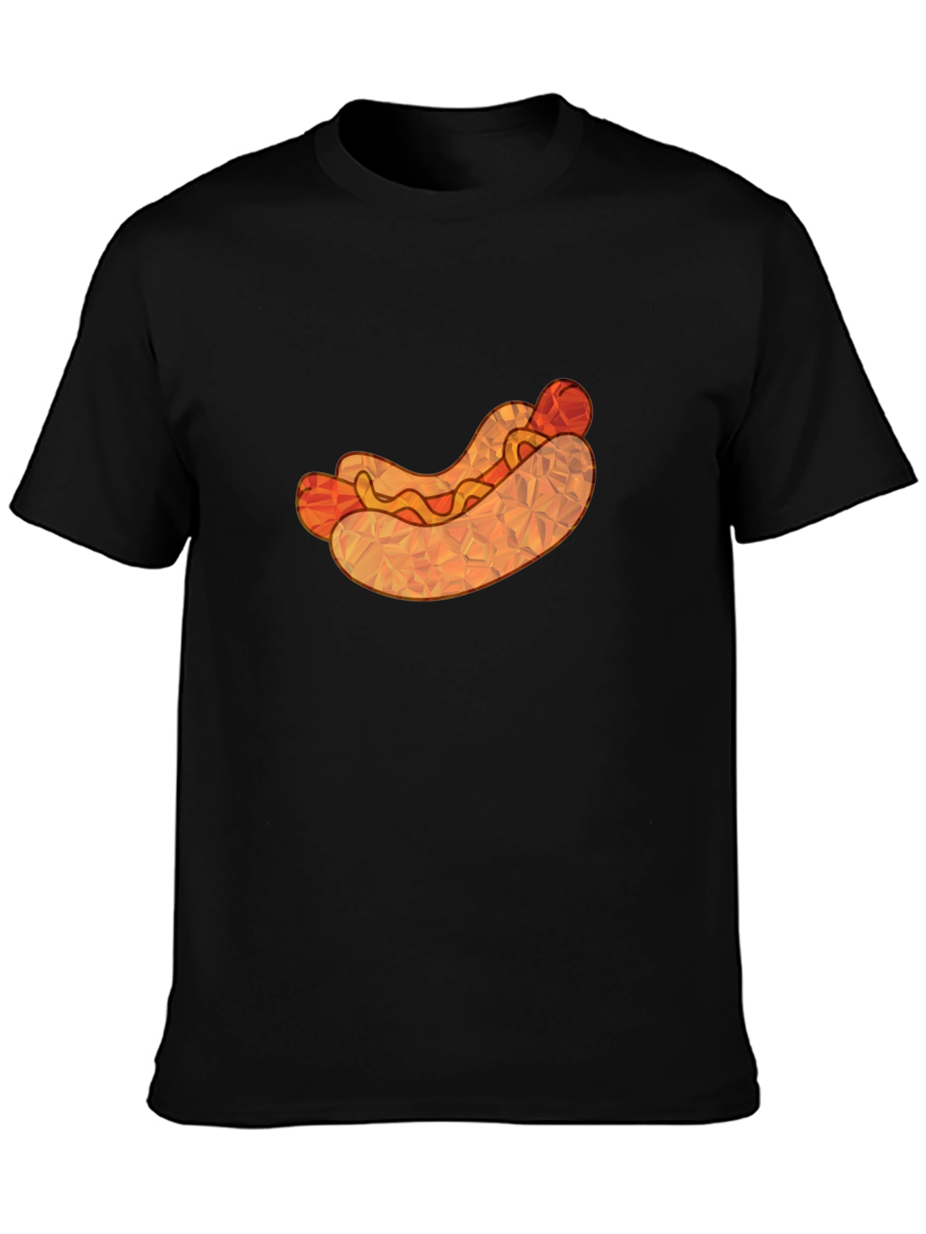 Hot Dog Graphic Tee - Unique Polygon Design