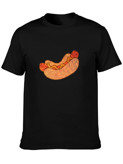 Hot Dog Graphic Tee - Unique Polygon Design