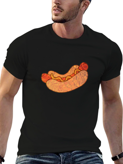 Hot Dog Graphic Tee - Unique Polygon Design