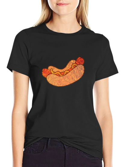 Hot Dog Graphic Tee - Unique Polygon Design