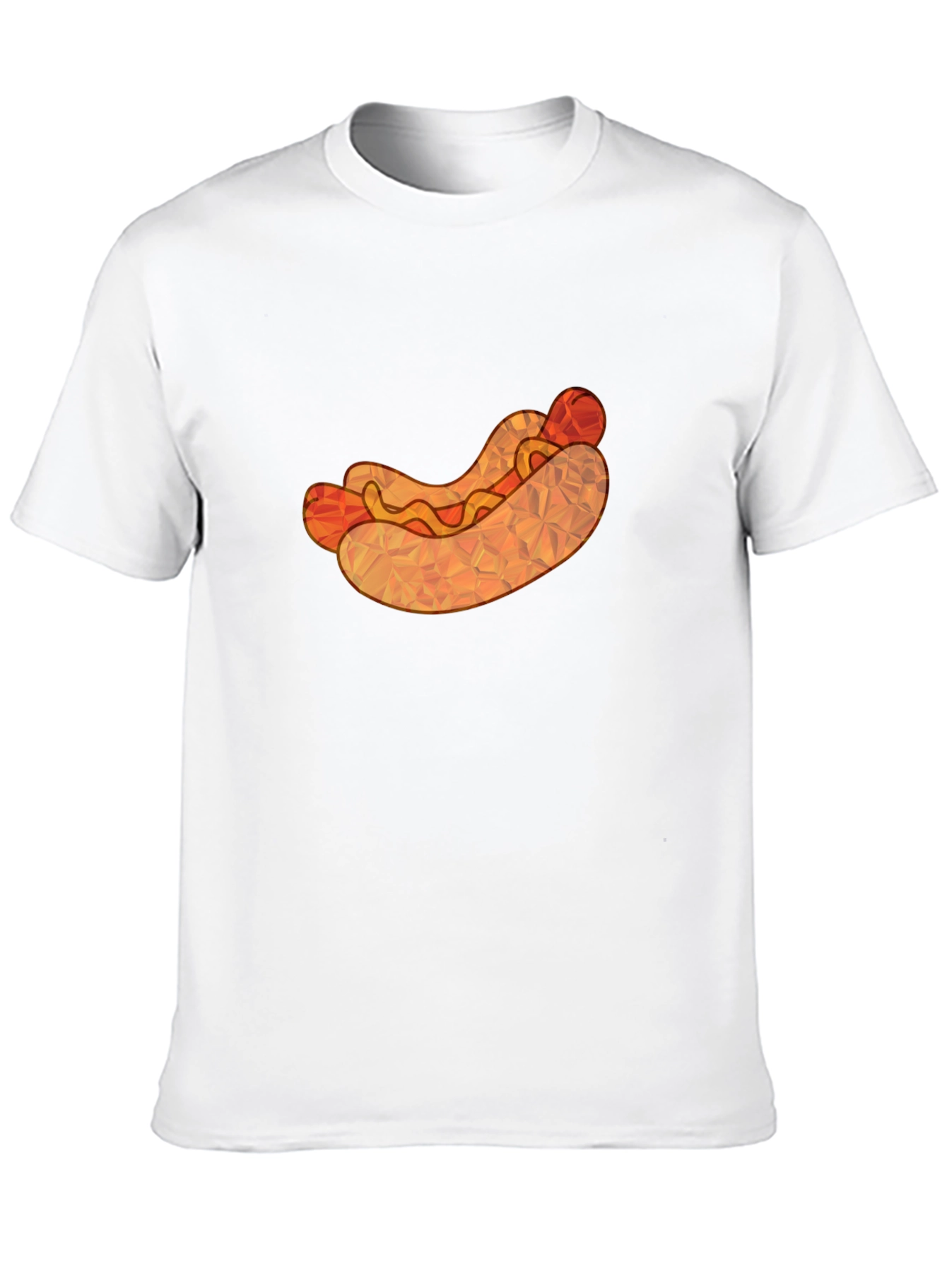 Hot Dog Graphic Tee - Unique Polygon Design