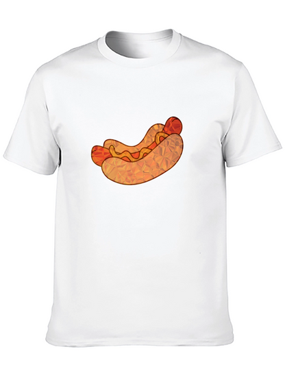 Hot Dog Graphic Tee - Unique Polygon Design