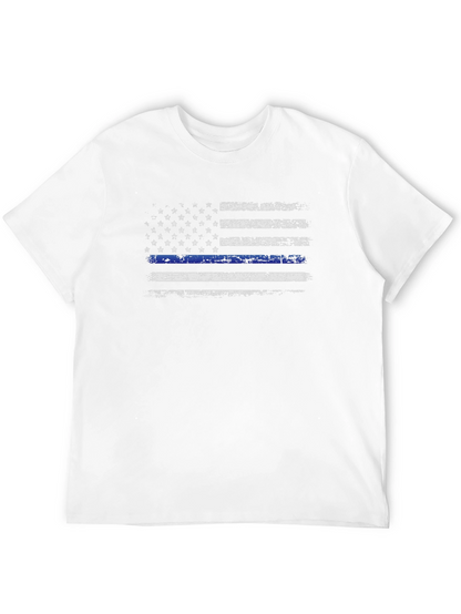 Thin Blue Line American Flag Graphic Tee