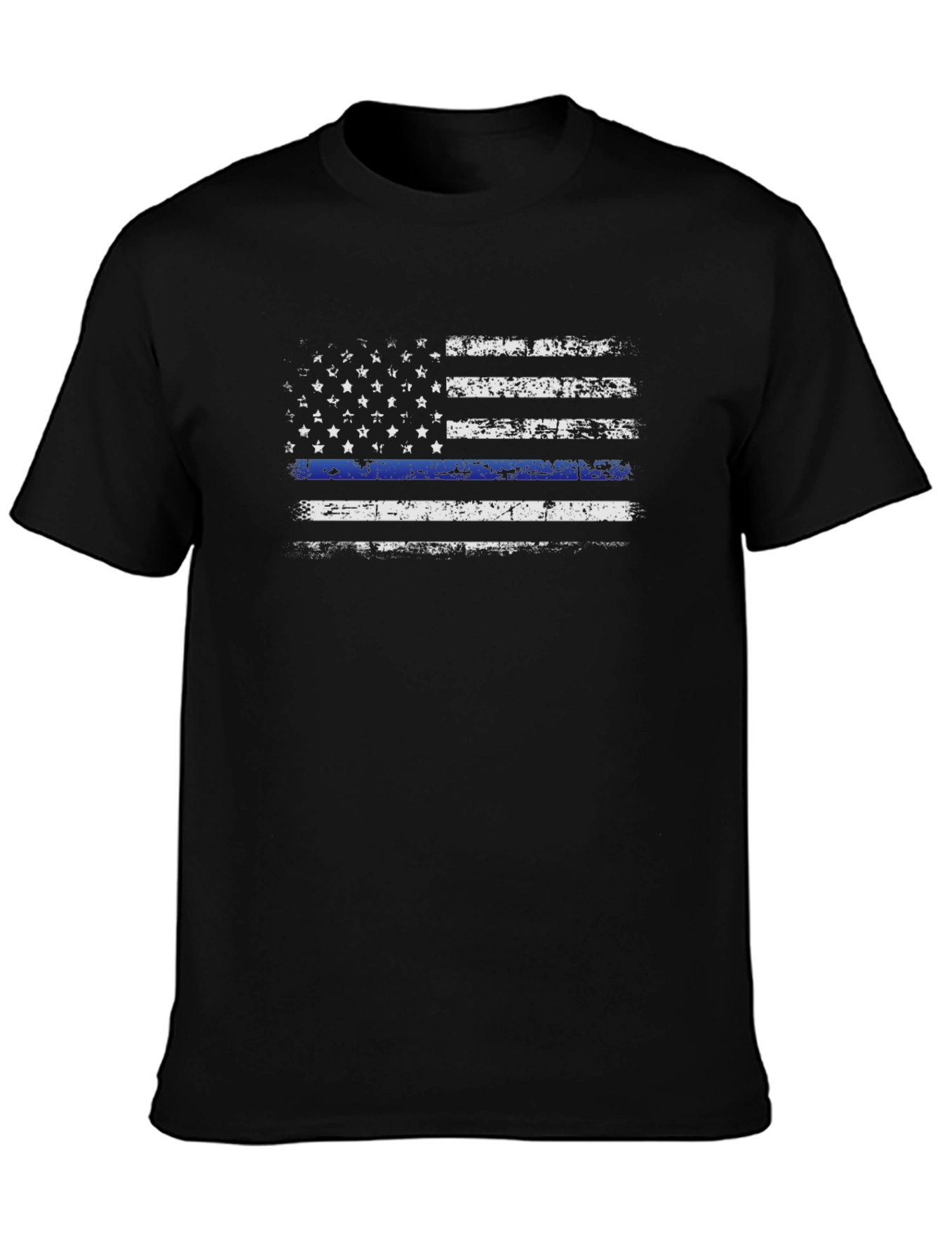 Thin Blue Line American Flag Graphic Tee